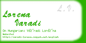 lorena varadi business card